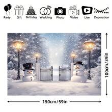 خلفية شجرة صنوبر ورجل الثلج في الغابة الثلجية، متعددة الأحجام، مناسبة لديكورات الحفلات متعددة الأغراض، لا تحتاج إلى كهرباء، خلفية صور داخلية/خارجية، ديكور منزلي لعيد الميلاد، ديكورات عيد الميلاد.