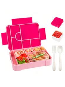 Cutie Bento de mare valoare, sigilată cu 1 compartiment, cutie de prânz portabilă pentru microunde, cutie simplă pentru fructe în culoare solidă, esențială pentru copii, studenți, lucrători la birou, reutilizabilă pentru picnic în camping în aer liber