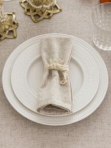 6pcs Reusable Linen Dinner Napkins, Square Washable Cloth Napkins Suitable For Meals, Parties, Weddings, Holidays And Daily Use