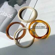 4-Piece Fashionable And Minimalist Design Women's Bracelet Set With Retro And Elegant Style Suitable For Daily Versatile Casual Wear Accessories - 彩色 - 查看 5