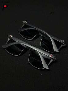 Juego de 2 (marco negro/todo gris) cruz roja + negra