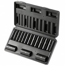 Impact Socket Set, 15 Pieces, 6 Points, 3/8 In, With Ratchet, Tool Case - 15 piezas - 查看 11