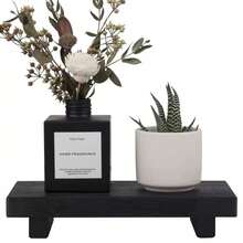 No-Drill Retro Wooden Shelf | Bathroom Storage + Essential Oil Display Holder | Universal For Kitchen/Dressing Table