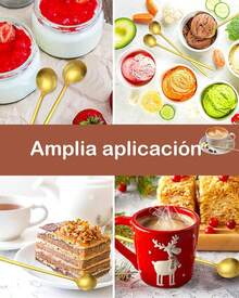 8 piezas de cuchara de té y café dorado: adecuado para capuchino, Espresso, postre, leche y crema - 1 - Ver 5
