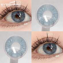 1 Pair Eyeshare Korean Colored Contact Lenses, Blue, Brown, Natural Gray, Green Colored Contacts - MELBOURNE-bLUE - View 4