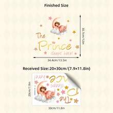 BRUP 1张夜光开关贴纸，儿童房墙贴，独角兽和女孩梦幻夜灯贴纸，自粘可移除婴儿房墙贴，粉色蝴蝶装饰，适合粉色女孩房，生日礼物创意，万圣节圣诞节礼物 - 粉色 - 查看 15