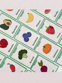 Fruit & Vegetable English Word Flash Cards, Educational Toys For Early Childhood English Learning