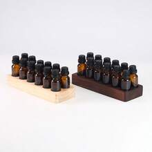 Black Walnut & Pine Essential Oil Bottle Storage Box, Simple & Fashionable Aromatherapy Display Shelf