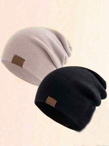 1 و 2 و 3 طقم قبعة بينية للرجال قبعة بينية متدلية قبعات شتوية مصنوعة من الصوف ناعمة قبعة تزلج للجنسين