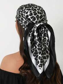 1pc Women's 90cm Luxury Printed Scarf/Headscarf, Fashion Square Scarf, Soft Polyester, Versatile Accessory For Casual Outfits, Suitable For All Seasons, Elegant Neck Wrap And Headband, Ideal For Daily Wear And Special Occasions - Cam a - Xem 7