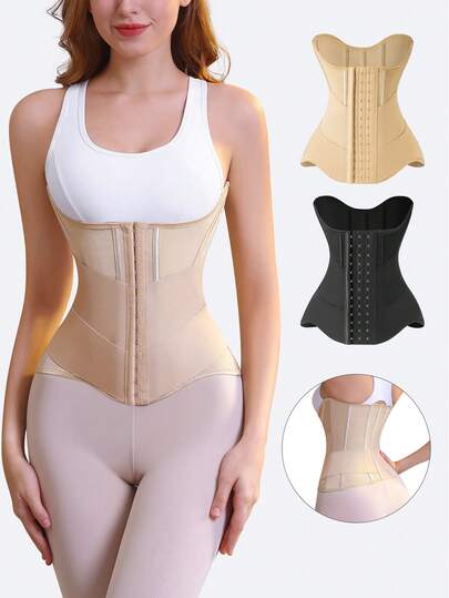1pc Tummy Control Waist Trainer Body Shaper Women's Corset Control Back Top Girdles Sheath Flat Belly Shapers Colombian Reductive Girdle Woman Abdomen Shapewear Female Modeling Strap Slimming Belt