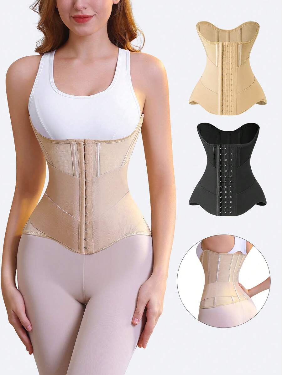 1pc Tummy Control Waist Trainer Body Shaper Women's Corset Control Back Top Girdles Sheath Flat Belly Shapers Colombian Reductive Girdle Woman Abdomen Shapewear Female Modeling Strap Slimming Belt