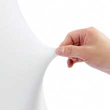 Housses de chaise pliantes en élasthanne élastique, universelles, avec revêtement incurvé, amovibles et lavables, pour mariage, banquet, fête, célébration, salle à manger (lot de 50, blanc) - 50Pcs Gewölbter Vorderbezug - Voir 9