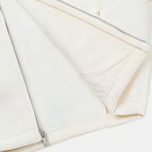 Nike Women's Casual Everyday Commute Simple Solid Color Zip-Up Cropped Hoodie Sweatshirt - White - View 5