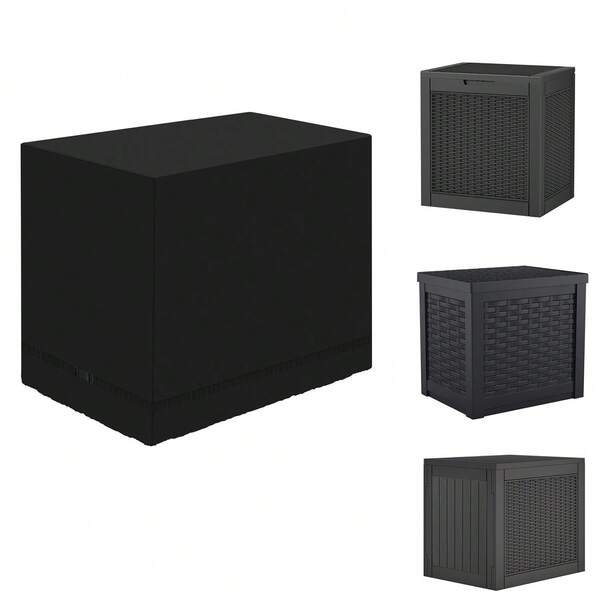 Deck Box Cover Fit For 30 /71/100Gallon Resin Deck Box, Waterproof 600D Oxford Fabric, Tear-Resistant Storage Box Cover