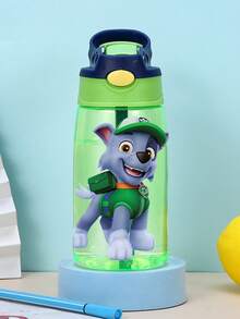 16oz Paw Patrol Silicone Straw Water Bottle, Leak-Proof Portable Cap, 4 Color Options, Perfect For First Day Of School, Back To School Gift, Party Water Bottle, Travel, School Or Birthday Gift - Multicolor - View 2
