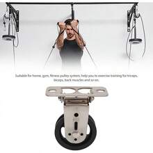 RiToEasysports Rueda de Polea de, Rueda de Tracción de Rotación Silenciosa de Acero Inoxidable para Sistema de Polea Que Levanta Equipos de Gimnasio - Plástico - Ver 3