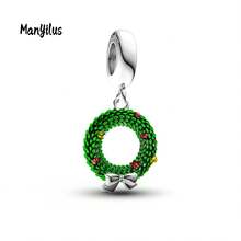 Manyilus Manyilus Original Schmuckanhänger Perlen - Weihnachts-Charm-Kollektion: Weihnachtsgeschenkbox-Charm, Weihnachtsmann-Charm, Weihnachtskranz-Charm, Weihnachtsstrumpf-Charm, Winter-Camping-Charm, Stern & Herz zusammenpassende Charms. Anhänger-Perlen-Charms für Schmuckherstellung, Armband-Anhänger. Geeignet für Armbänder, Armreifen.