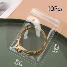 10/20/40/60个装 3种尺寸 加厚透明PVC首饰袋 塑料透明首饰袋 戒指耳环包装收纳袋 防氧化拉链袋 送给女性妻子的礼物 首饰收纳袋（透明，3种尺寸混合装） - 白色 - 查看 17