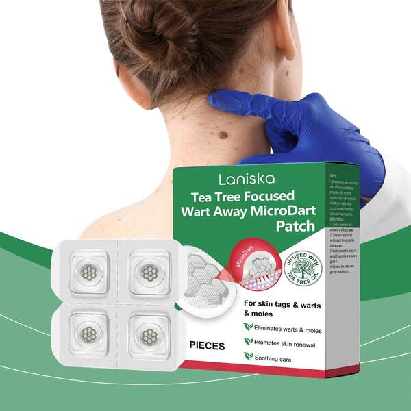 4 parches de cuidado corporal de artemisia, que contienen aceite de árbol de té, amigables con la piel, suaves, calmantes, parches de cuidado de la piel hidratantes naturales para uso diario