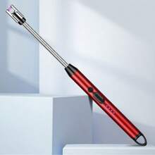 Electric Lighter Stove Lighter: Original USB Rechargeable For Stove And Barbecue Candle - Red - View 3