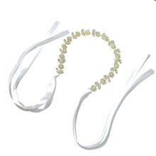 1 pieza Diadema con brillantes de rhinestone, diadema nupcial con organza para mujeres, tocado para fiesta de boda