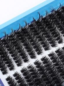 192/216 szt. puszystych kępek rzęs 50D/60D/80D/100D pojedyncze rzęsy grube kępki przedłużanie rzęs rzęsy typu D kępki pojedyncze rzęsy 10-18 mm rzadkie kępki rzęs kępki rzęs, kępki rzęs, pojedyncze rzęsy, rzęsy, sztuczne rzęsy