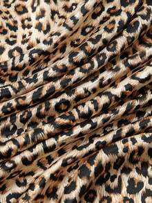 1pc Women's 90x90CM Leopard Print Satin Square Scarf, Fashion Bandana And Headscarf, Lightweight Satin-Feel Accessory, Ideal For Spring And Summer Outfits, Versatile Hair Scarf, Neck Wrap, And Chic Gift Idea For Daily Wear And Travel - Cà phê - Xem 7