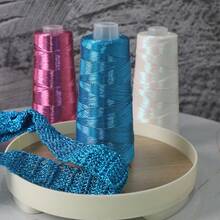 200g 细金银纱包芯线闪亮钩针钢丝球线金属手工编织 DIY 手提包钱包针线，1mm 包芯金银线，钩针线用于手工编织、编织、帽子、鞋子、靠垫和包包，非常适合 DIY 项目和礼物 - 彩色 - 查看 7