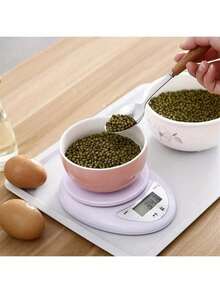 1pc 5kg/1g Digital Kitchen Scale With LED Display - Easy To Clean, Powered By AAA Batteries (Not Included), Kitchen Scale, Food Scale, Kitchen Weight Scale, Precise Kitchen Scale, Portable Digital Scale, Coffee Electronic Scale, Kitchen LED Electronic Scale, Baking Scale, Kitchen Accessories, Baking Tools, Kitchen Supplies Micro Food Electronic Scale Baking Food Scale - Multicolor - View 5