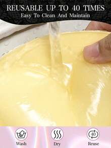 1 Pair Women Double Sided Sticky Bra Inserts Reusable Push Up Lift Self-Adhesive Pads Strapless, Bikini, Swimsuit, And Sports Bras - 杏色 - 查看 5