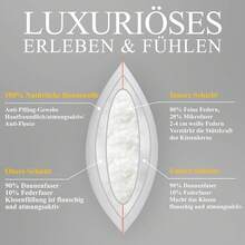 Orange Wave Down Pillow 80 X 80 Cm Feather Pillow - Pillow 80 X 80 Cm 1 Pillow Down And Feathers Sleeping Pillow,  And Oeko-Tex Side Sleeper Pillow For Maximum Support And Luxurious Sleeping