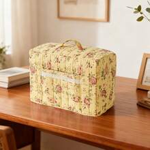 Multipurpose Sewing Bag Floral Tool Bag Large Capacity Sewing Bag Organizer Portable Totes For Home Use - Yellow - View 6