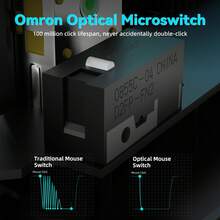 ATTACK SHARK V5 Wireless Gaming Mouse With 42000 DPI -PAW3950 MAX Sensor -55g Ultra-Lightweight-Nordic 52840 MCU,Wired/BT/2.4GHz Wirelss Programmable Mouse For PC/ - Multicolor - View 3