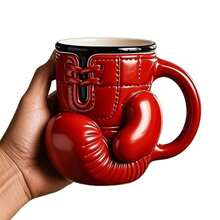 Boxing Glove-Shaped Stainless Steel Mug - Coffee Cup, Suitable For Drinking And Display - White - View 8