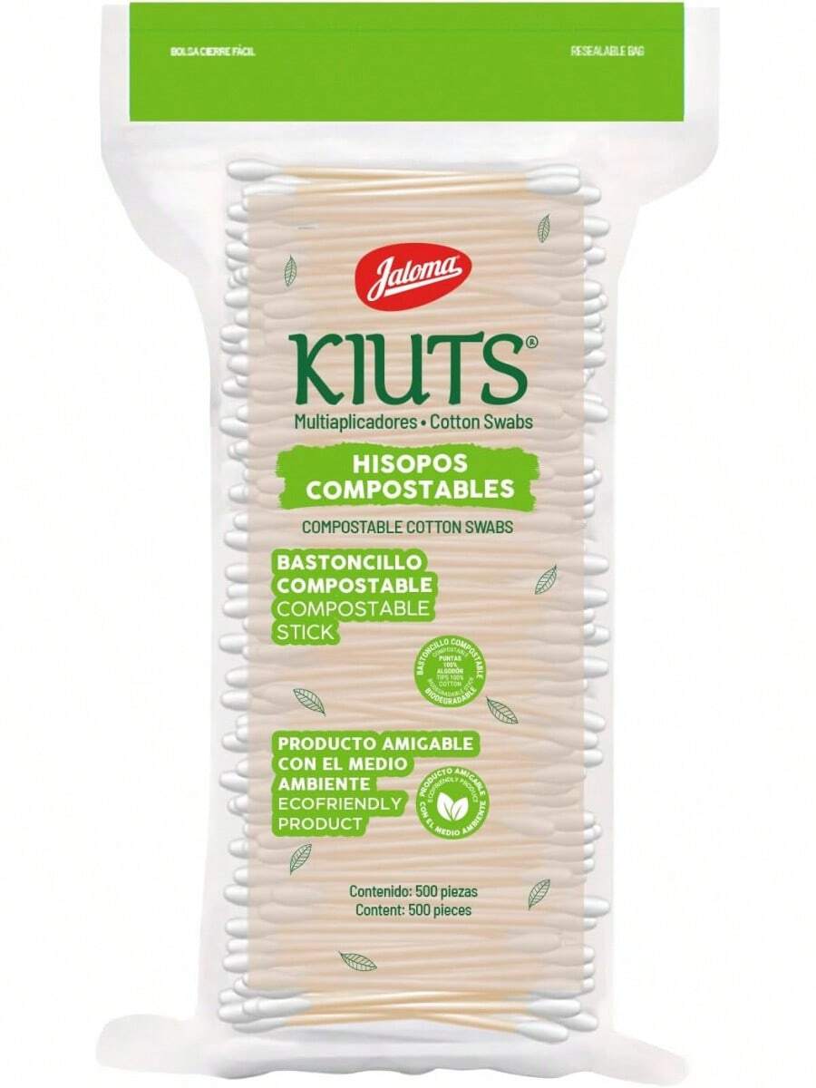 Jaloma | Hisopos Kiuts, multiaplicadores de puntas% algodón, bolsa resellable con 500 piezas - 1 - Ver 1