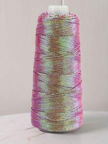 200g 细金银纱包芯线闪亮钩针钢丝球线金属手工编织 DIY 手提包钱包针线，1mm 包芯金银线，钩针线用于手工编织、编织、帽子、鞋子、靠垫和包包，非常适合 DIY 项目和礼物 - 彩色 - 查看 21