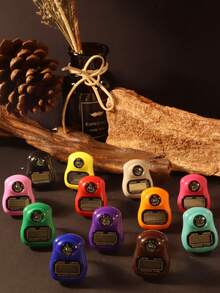 1 pieza/5 piezas/10 piezas Nuevo contador, Ramadán, Navidad, Halloween, Festivo, Contador de botón electrónico manual, Contador de anillo compacto y portátil, Contador de presión con el pulgar, Adecuado para aprendizaje, deportes y otras actividades de conteo - Multicolor - Ver 9