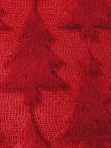 Funda de cojín con diseño de árbol de Navidad, cojín decorativo navideño de 18x18 pulgadas, decoración navideña, cojín de felpa suave roja y jacquard de piel sintética, adecuado para dormitorio, sofá, celebraciones navideñas y decoración del hogar en invierno X PTK009B18