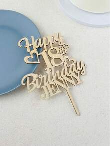 Personalized Name And Age Cake Topper Custom Happy 50th Birthday Cake Topper Anniversary, Fabulous 50, 30th 40th 60th 70th 80th Cake Topper