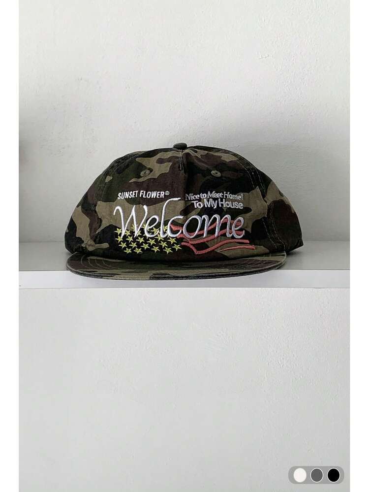 Boné Aba Reta Unissex, Boné Snapback com Bordado de Letra em Bloco de Cor Exclusivo, Boné de Beisebol Casual Streetwear, Boné de Hip Hop com Aba Ajustável - Multicolorido - Visão 6