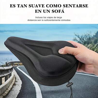 JAFEN Funda para Asiento de Bicicleta - Cojín de Gel para Asiento de Bicicleta Suave, Universal (Pelotón, Exterior, Interior), Unisex