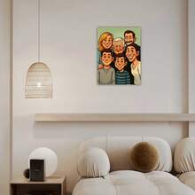1 buc. Fotografie personalizată în portret de desene animate - Cadou personalizat pentru familie și prieteni - Imprimeu pe pânză înrămat/neînrămat - Decor modern pentru casă - Încarcă fotografia ta - Decorațiune pentru sufragerie, dormitor, birou - Cadou memorabil pentru ziua de naștere, aniversare - Artă murală personalizată de înaltă calitate, artă în stil desene animate, ilustrație vibrantă, design, material durabil