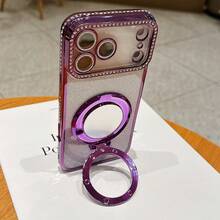 Étui de téléphone de luxe en métal électrolytique avec strass et paillettes compatible avec 17 16E 15 14 13 12 11 X XS Max XR Pro Plus, Galaxy A02S-A07 A12-A17 A22-A26 A32-A36 A50-A56 S20-S25 Note20 EDGE, Honor Y9s X9a X9b X9c 90 Lite Y9X7b X7 8 9P40 Lite Magic 5 6 7 Lite, OPPO A9 A15 A16 A17 A32 A53 A3 Pro A5s A7 A38 A54 A57 A58 A60 A74 Reno7 12 F 13 F C15 C53 C55, Mi A3 13C 14C Note 10 11 12 13 14 Pro+, Infinix Smart8 9 - Prune - Voir 6