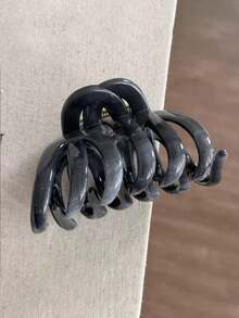 1pc Women's Claw-Shaped Polycarbonate Hair Clip, Suitable For Women, Suitable For Buns And French Curls, Gold Hair Accessory Clip, Hair Claw Clip, Hair Clip, Claw Hair Clip, Autumn/Winter Women's Holiday Outfit Hair Accessory Winter Hair Clutch