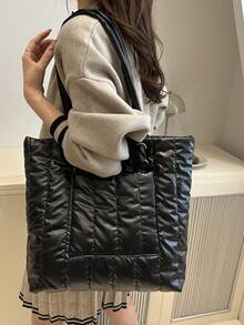 Einfarbige, leichte Collegetasche im Studentenstil mit großer Kapazität für Ausflüge, Schwestern, beste Freundinnen