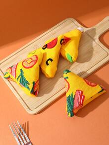 4双装多色中筒袜，男女通用情侣礼盒，柔软披萨图案趣味袜，创意美食灵感设计，舒适百搭，适合生日、情人节、复活节、斋月、约会、家庭聚会、派对等场合，独特时尚的休闲袜，适合情侣、朋友，也适合度假、户外、健身房、居家、办公、日常休闲穿着。 - 彩色 - 查看 10