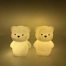 Cute Teddy Bear Nightlight, Cartoon Atmosphere Lamp For Bedroom, Bathroom, Dorm, Birthday Gift For Girl Friends - Multicolor - View 9