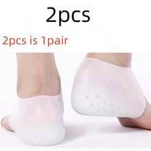 2pcs/Pair 0.98/1.77inch Multi-Layer Invisible Silicone Half Insole Cushion, Comfortable Breathable Height Increasing Insoles, Anti-Slip Heel Protective Inserts, Suitable For All Kinds Of Shoes To Increase Height And Protect Heels