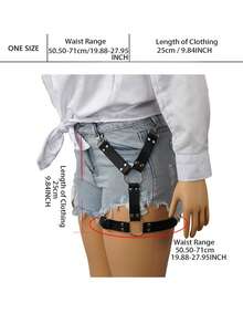 男士皮革腿带、男士皮革背带、男士皮革背带、万圣节服装、男士背带